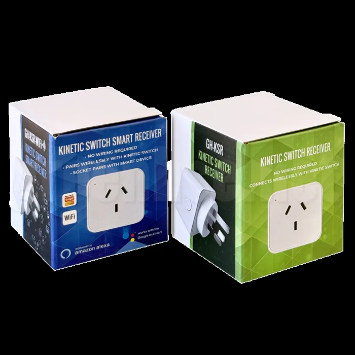 Kinetic RF GPO switch receiver in white