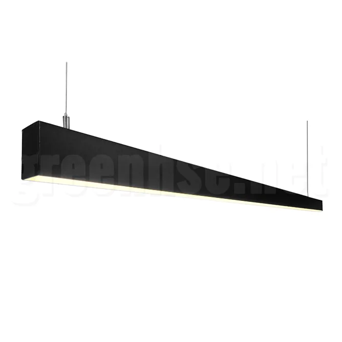 2 metre black linear suspension LED light