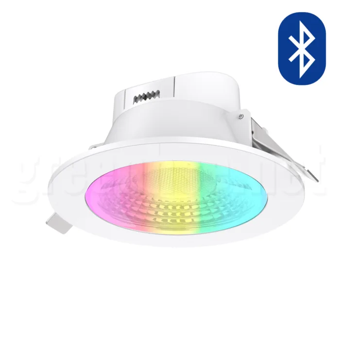 9W RGBW low glare Bluetooth smart downlight