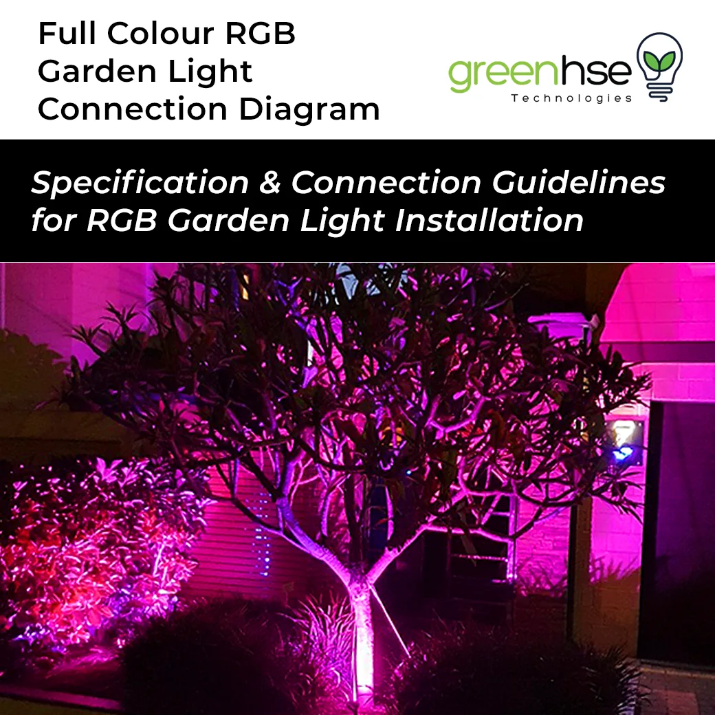 LED RGBW garden lights connection guide