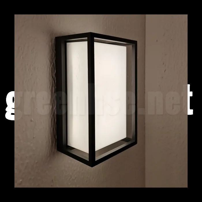 10W rectangular black LED outdoor wall light