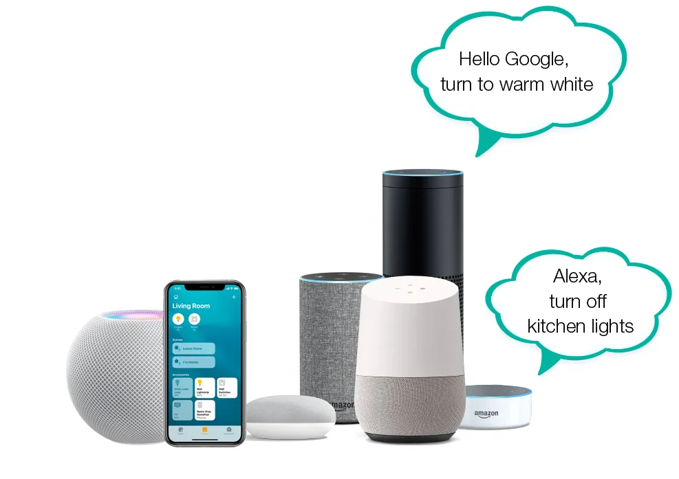 Smart home platforms: Amazon Alexa, Google Home, Apple HomeKit and Tuya Smart Life