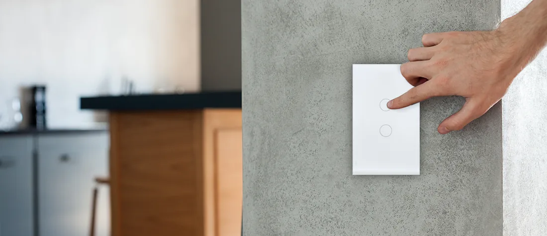 White smart crystal glass switches