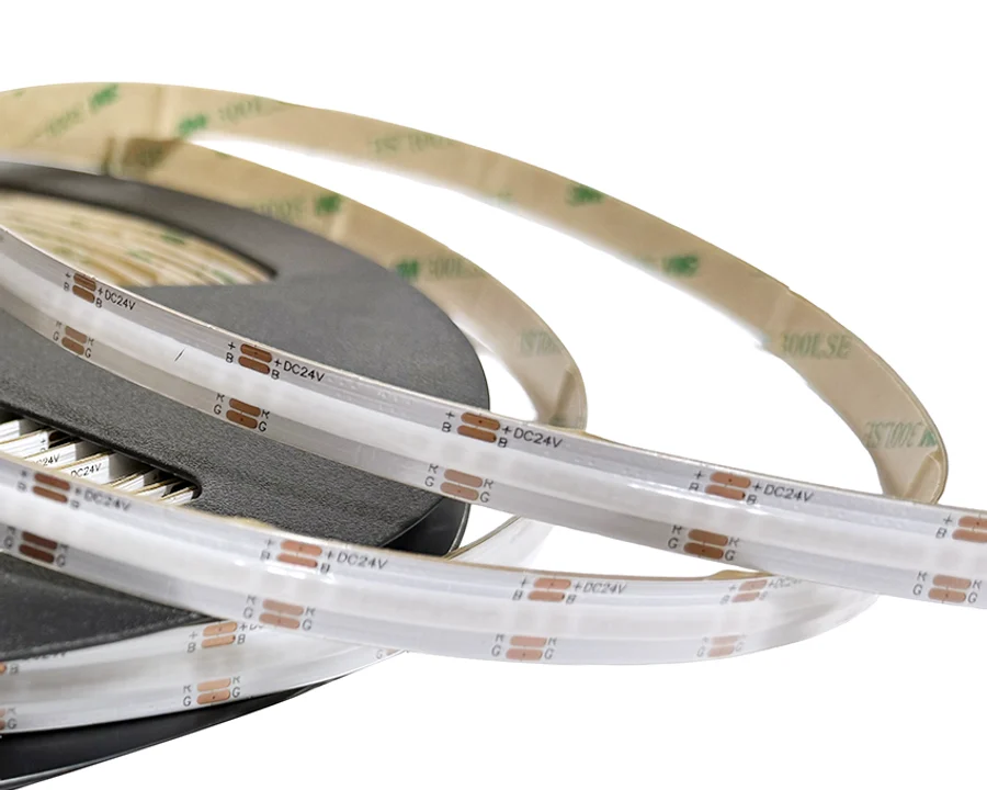 IP65 silicone sleeved 24V LED strip light on the reel